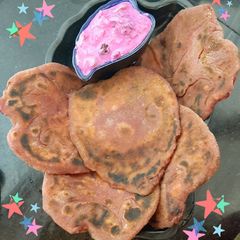 A picture of Beetroot Cheesy Paratha.