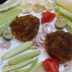 A picture of Potato Chapli kabab.