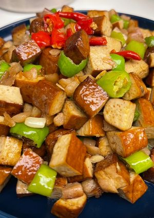 糯米椒炒豆乾 的食譜成品照片