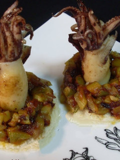Una foto de Pincho de chipirón