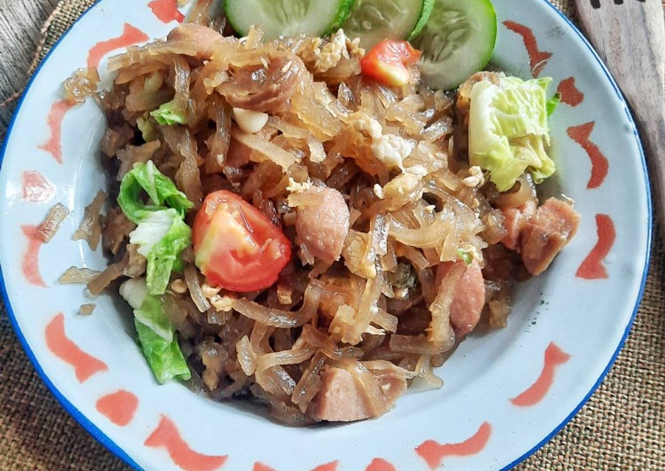 Mie Sagu Goreng Sosis