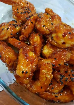 Foto resep Udang goreng saos madu pedas
