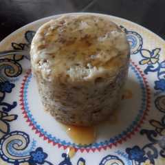 A picture of Torta en taza de avena y manzana🍎.