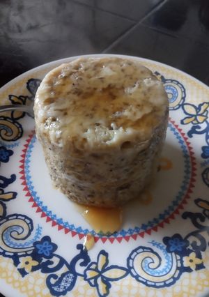 Una foto de Torta en taza de avena y manzana🍎