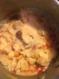 Creamed turkey luncheon dish