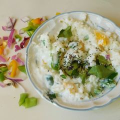 Sago curd rice A picture of Sago curd rice.