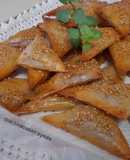 Briouats de cacahuete y dulce de leche