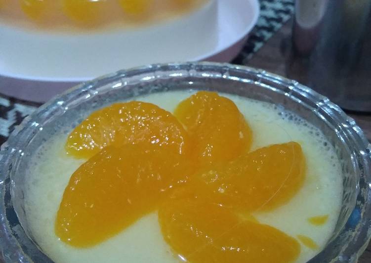 Tutorial membuat Puding Jeruk Mandarin legit