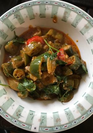 A picture of Parveen’s Bhindi (Okra).