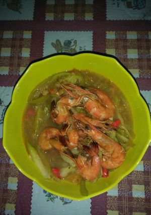 Foto resep Cah labu siam udang pedas