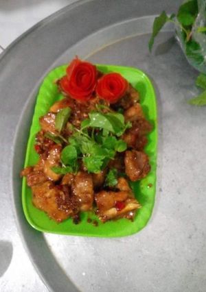 Hình của món Sườn xào chua ngọt.