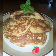 A picture of Nutella stuffed pan cake🥞.
