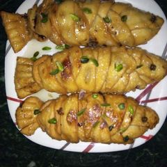 A picture of Fish shaped sweet gujiya.