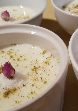 صورة لوصفة مهلبية ماء الورد