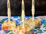 Tortilla salvadora con lata de jardinera 🥕 🥔 🫛Tortilla de papa, zanahoria y arvejas enlatadas 🥫 🥚