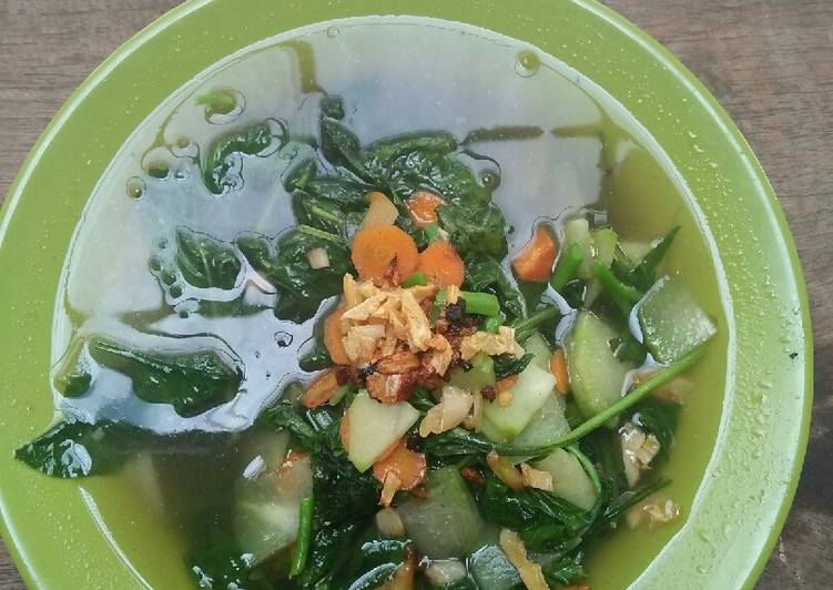 Tumis mix bayam bawang putih