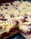 Sour cherry bread pie