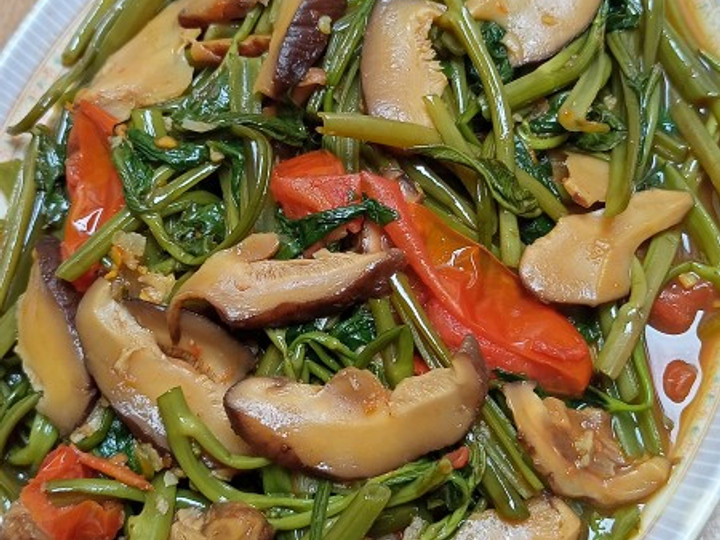 Resep Cah Kangkung Jamur Saus Tiram Anti Gagal