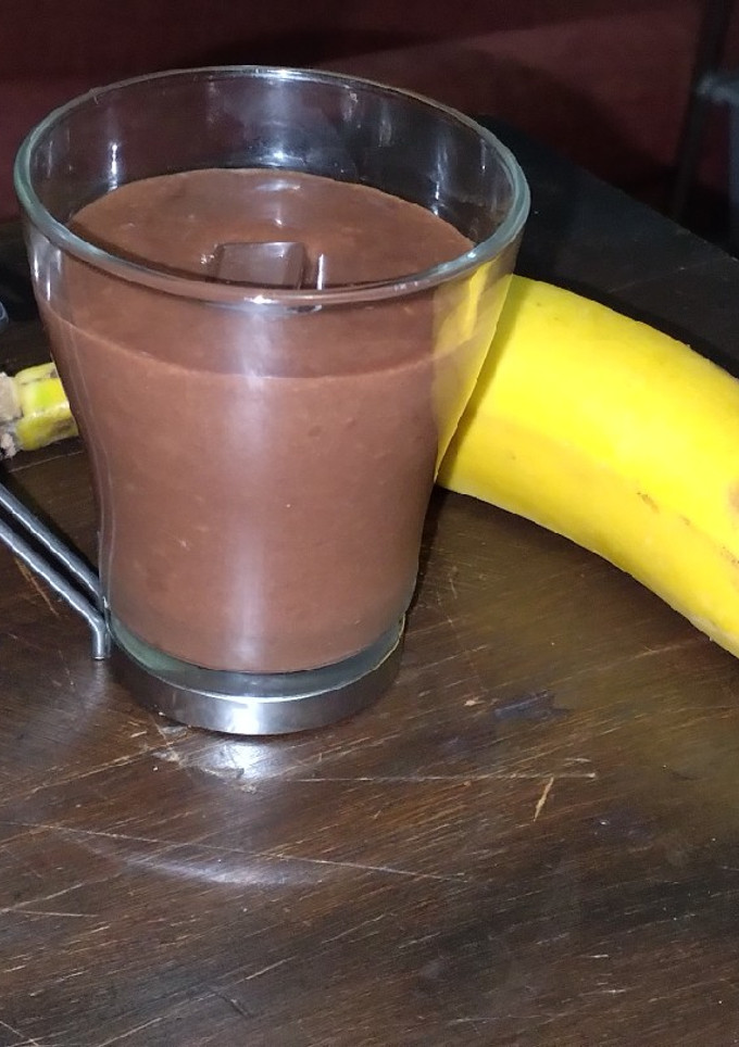 Una foto de Crema de plátano con chocolate