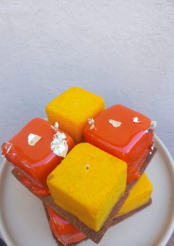 Una foto de Rubik cake