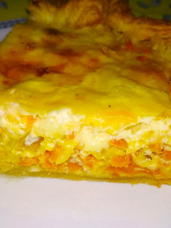Una foto de Quiche de puerros y zanahorias