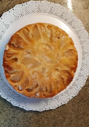 Una foto de Torta invertida de manzanas
