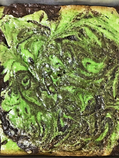 A picture of Mint chocolate brownies.