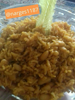 عکسی از دستور 🍚🍅پلو لوبیا سفید🍅🍚