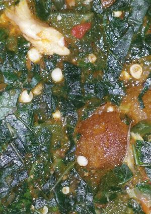 A picture of Okra soup.
