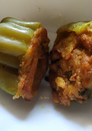A picture of Stuffed capsicum.