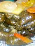 Stuffed Grape Leaves with Pomegranate Molasses