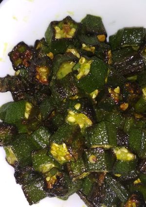 A picture of Okra fry.