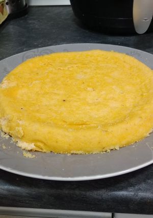 Una foto de Pudding de panga y langostinos