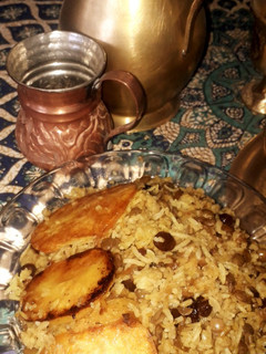 عکسی از دستور عدس پلو با کشمش