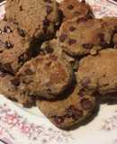 Galletas de avena y plátano con chispas de chocolate