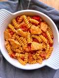 Tomato Coconut Cream Pasta with Salmon