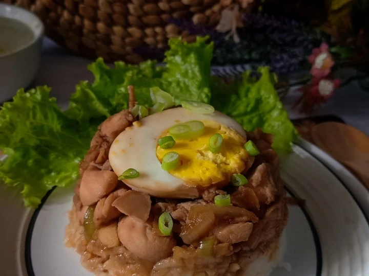 Langkah Mudah untuk Membikin Resep  Nasi tim ayam praktis yang Enak, Bisa Manjain Lidah