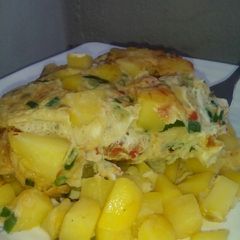 A picture of Potato and egg blanket.