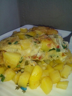 A picture of Potato and egg blanket.