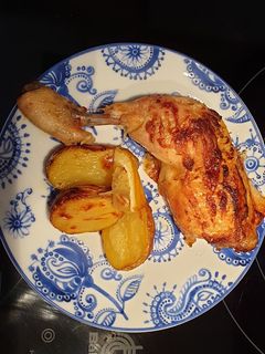 Una foto de Pollo asado al limón con mayonesa