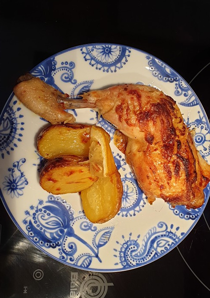 Una foto de Pollo asado al limón con mayonesa