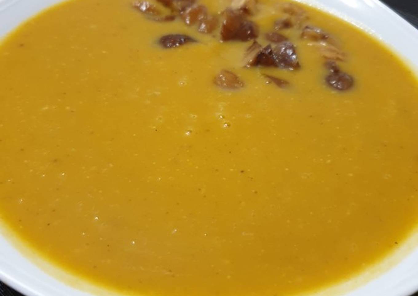 Potage au potiron et châtaignes au cookeo