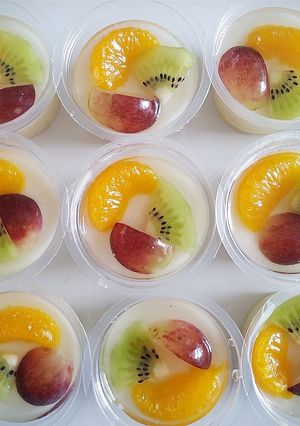 Foto resep Puding Buah Susu