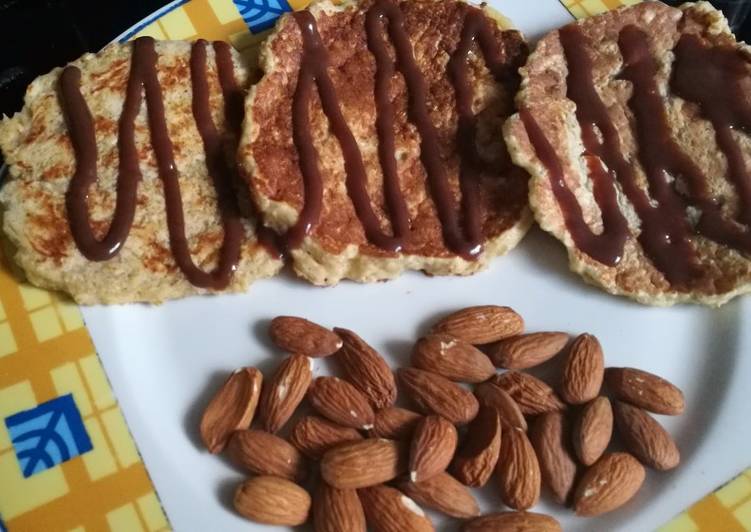 Pancakes de plátano y avena