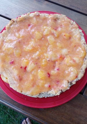 Una foto de Cheesecake con ciruelas