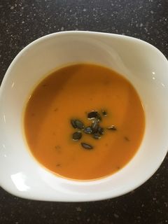 Kókusztejes sütőtök krémleves recept fotója
