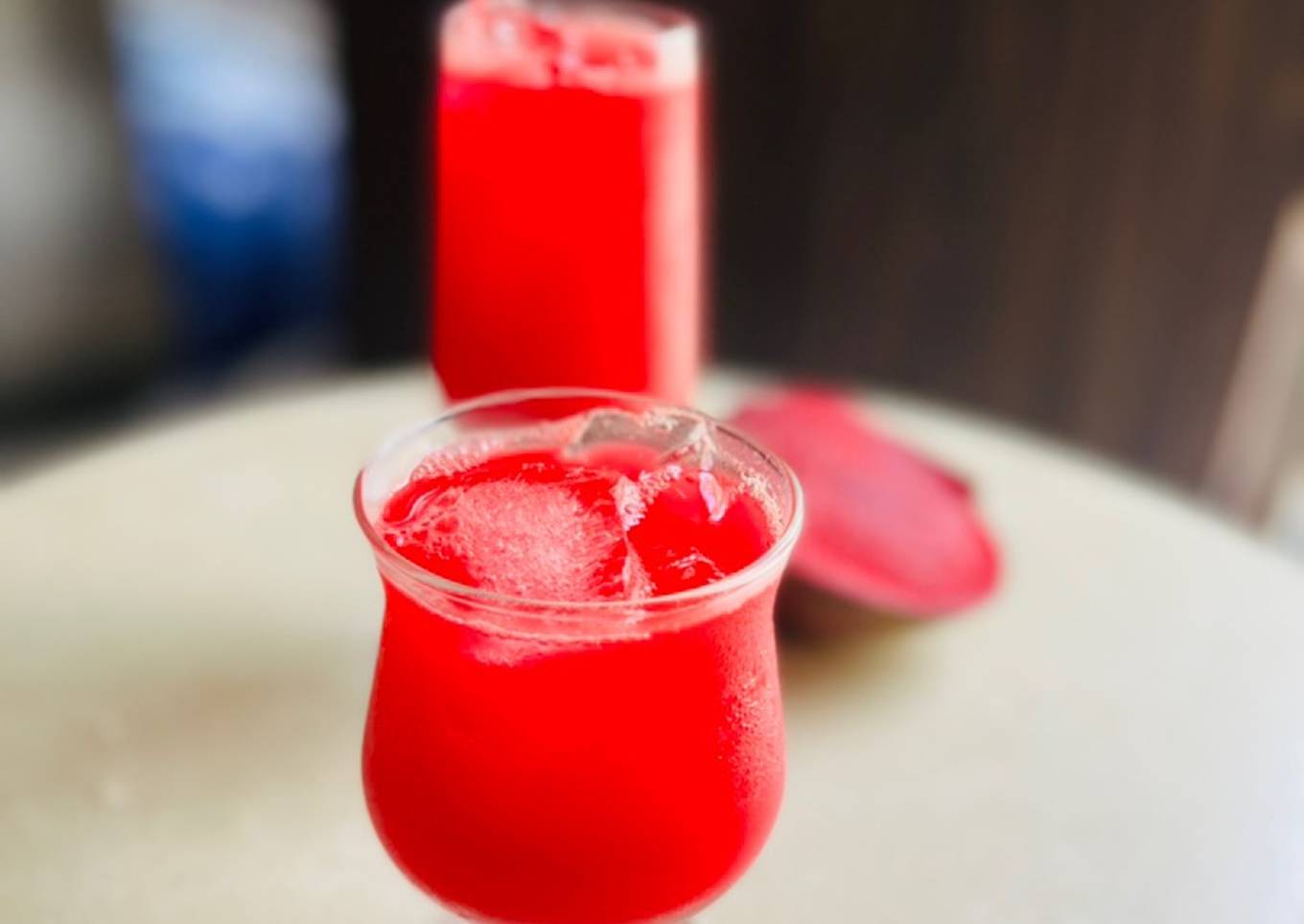 Beetroot watermelon and ginger juice