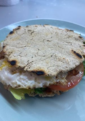 Una foto de Pan Pita de Avena Casero