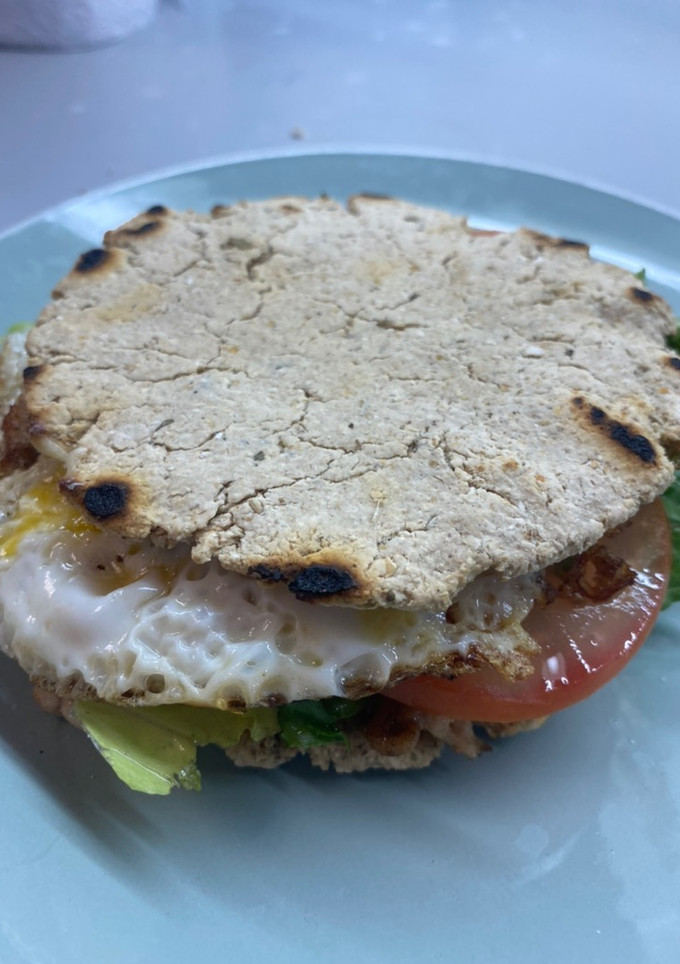 Una foto de Pan Pita de Avena Casero