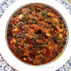 Miyar zogale (moringa soup) A picture of Miyar zogale (moringa soup).